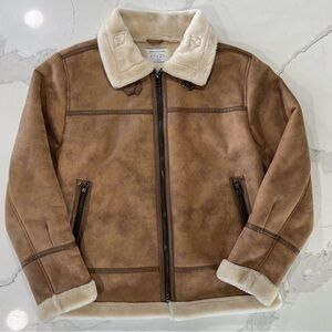 Men’s Faux Suede & Shearling Jacket